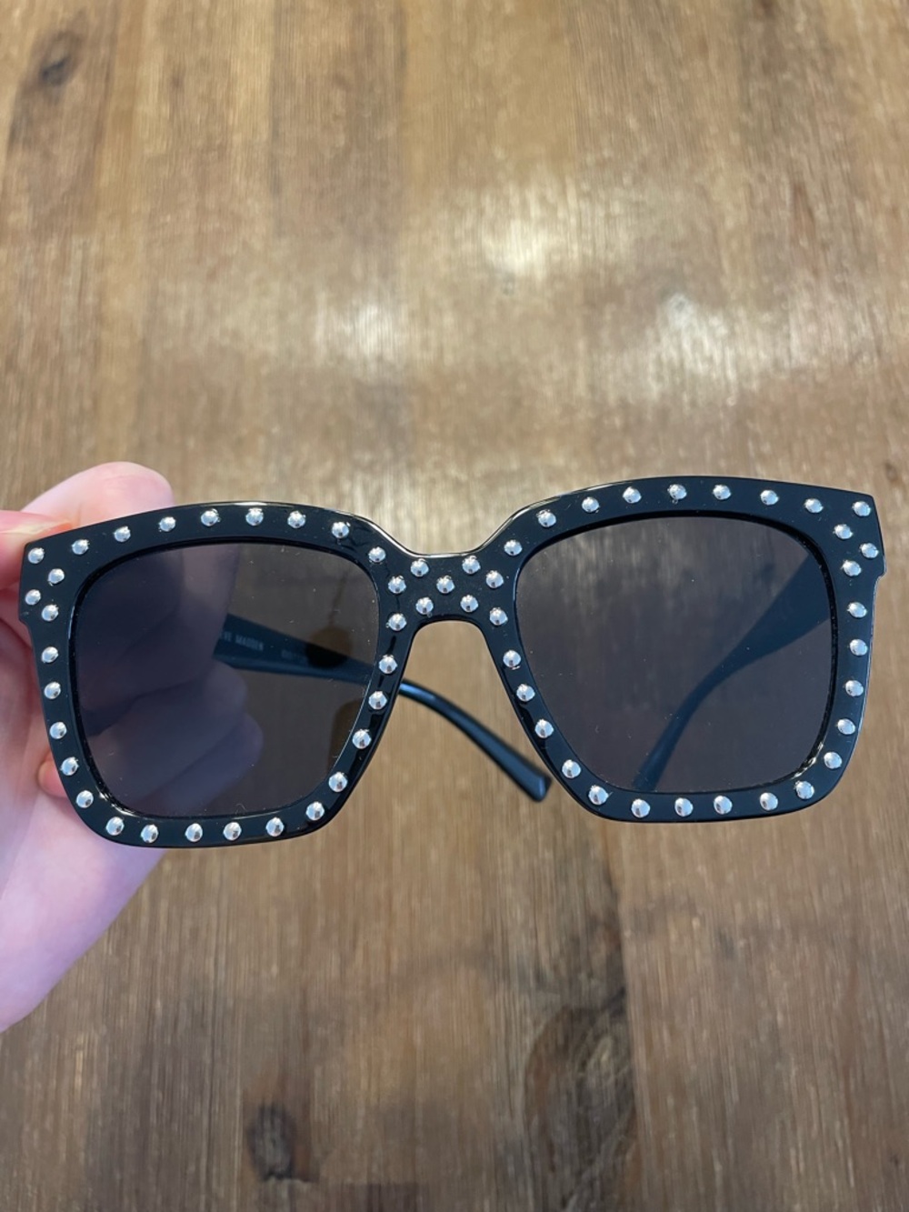 Steve Madden Black Studded Sunglasses